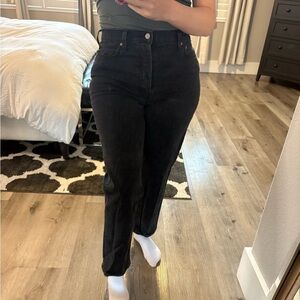 Denim Forum High Rise Black Jeans